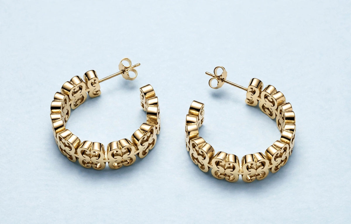 ORECCHINI MONOGRAM ORO