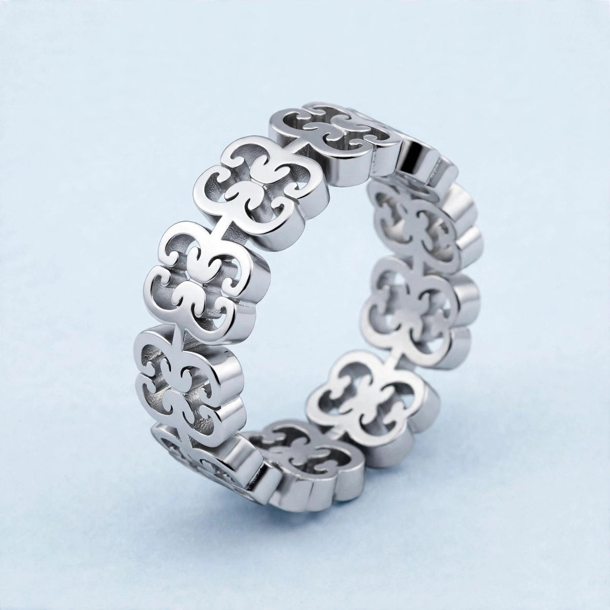 ANELLO MONOGRAM ARGENTO