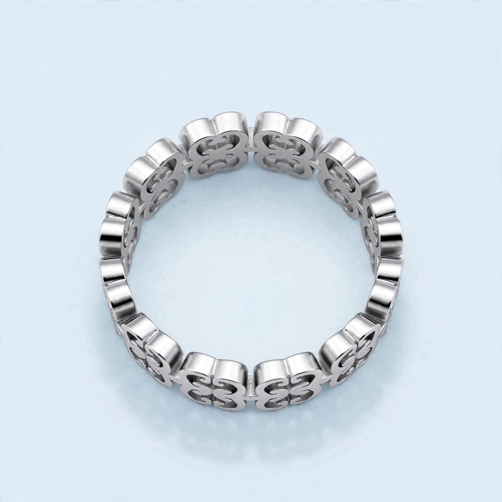 ANELLO MONOGRAM ARGENTO