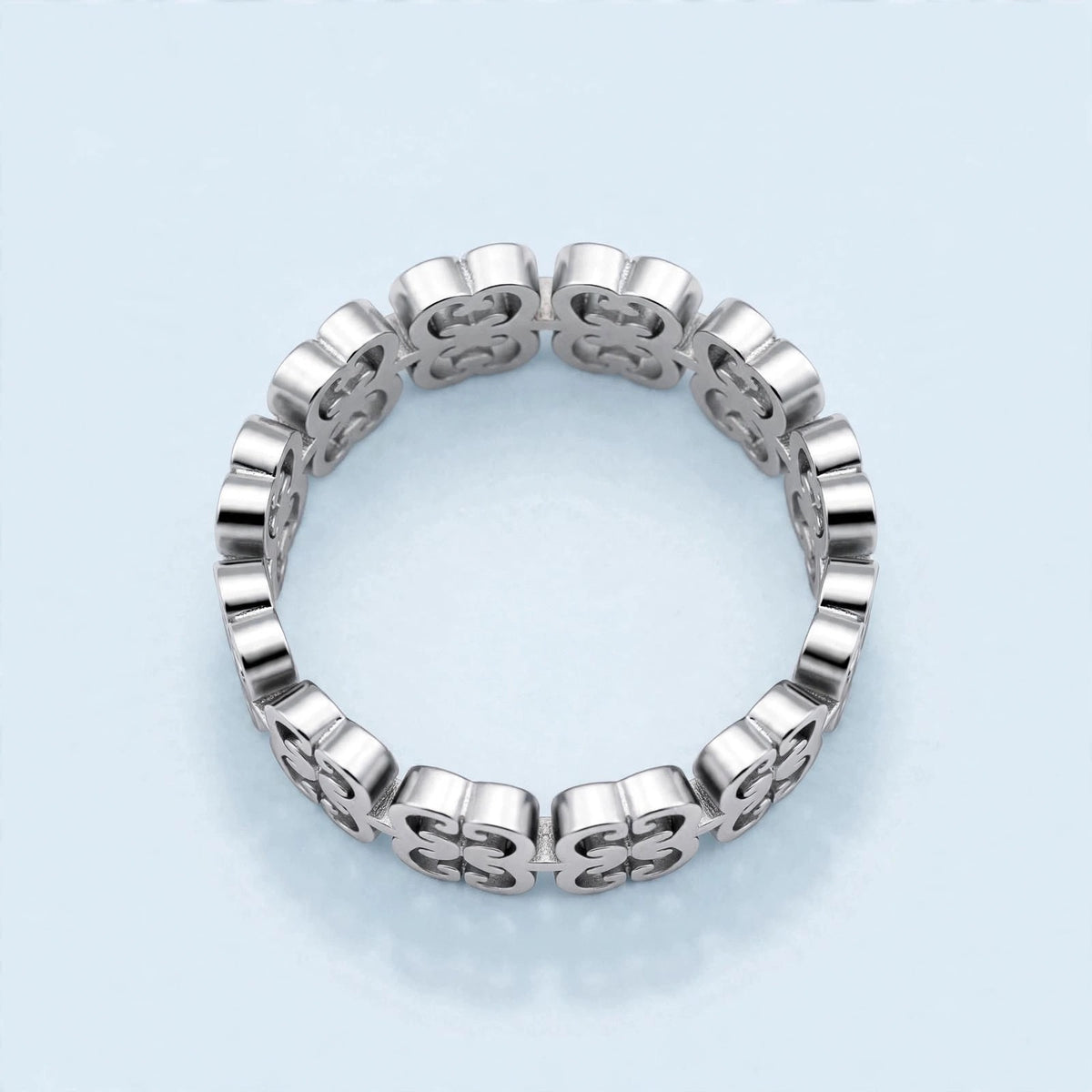 ANELLO MONOGRAM ARGENTO