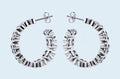 ORECCHINI MONOGRAM ARGENTO