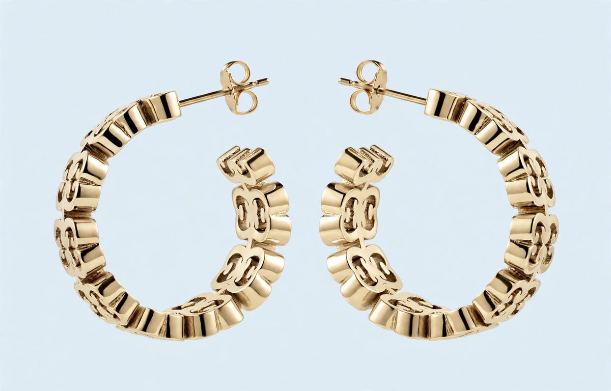ORECCHINI MONOGRAM ORO